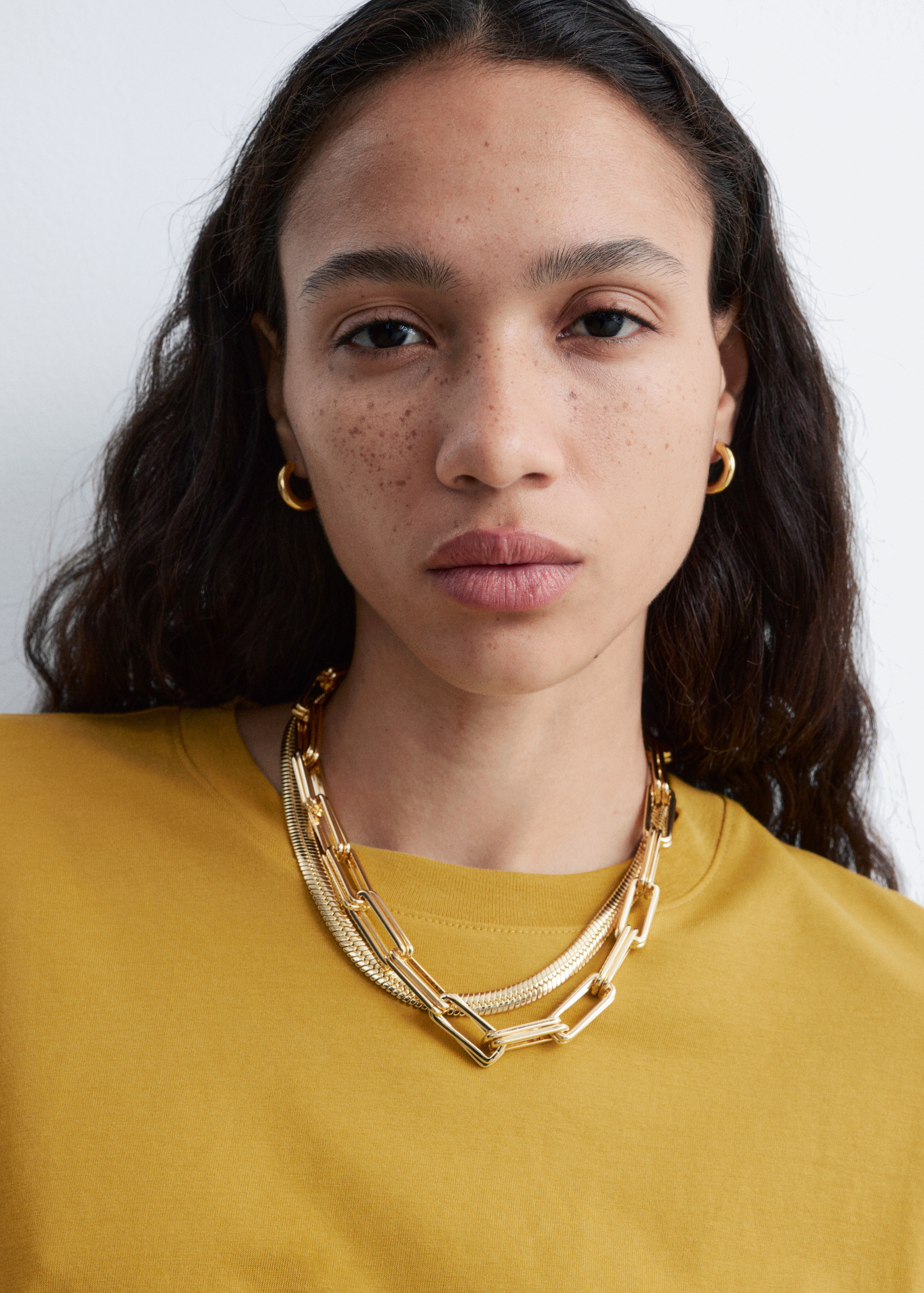 Collana a catena con maglie chunky - Oro/Argento