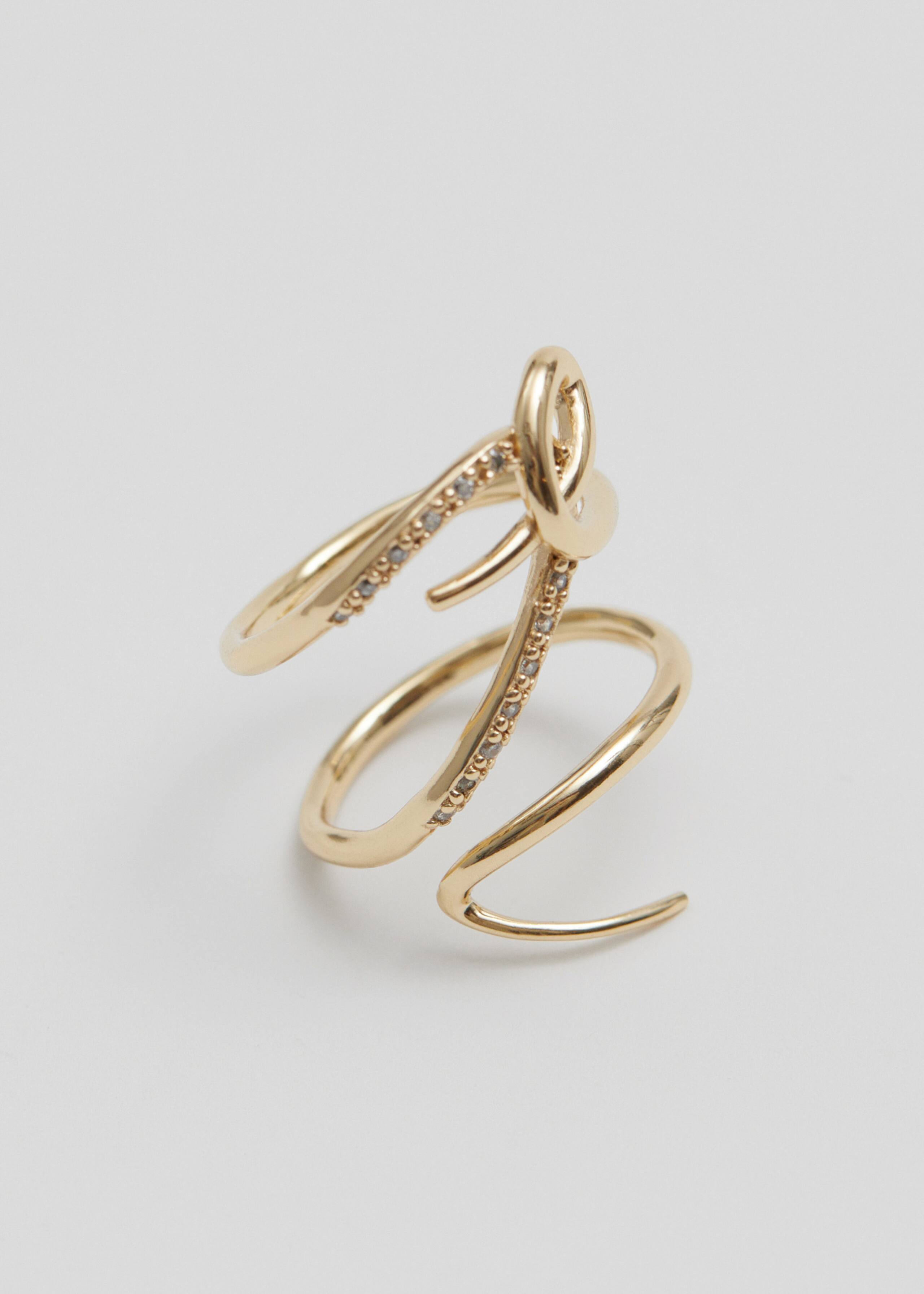18K Gold Plated Wrap Ring - Gold - Still Life