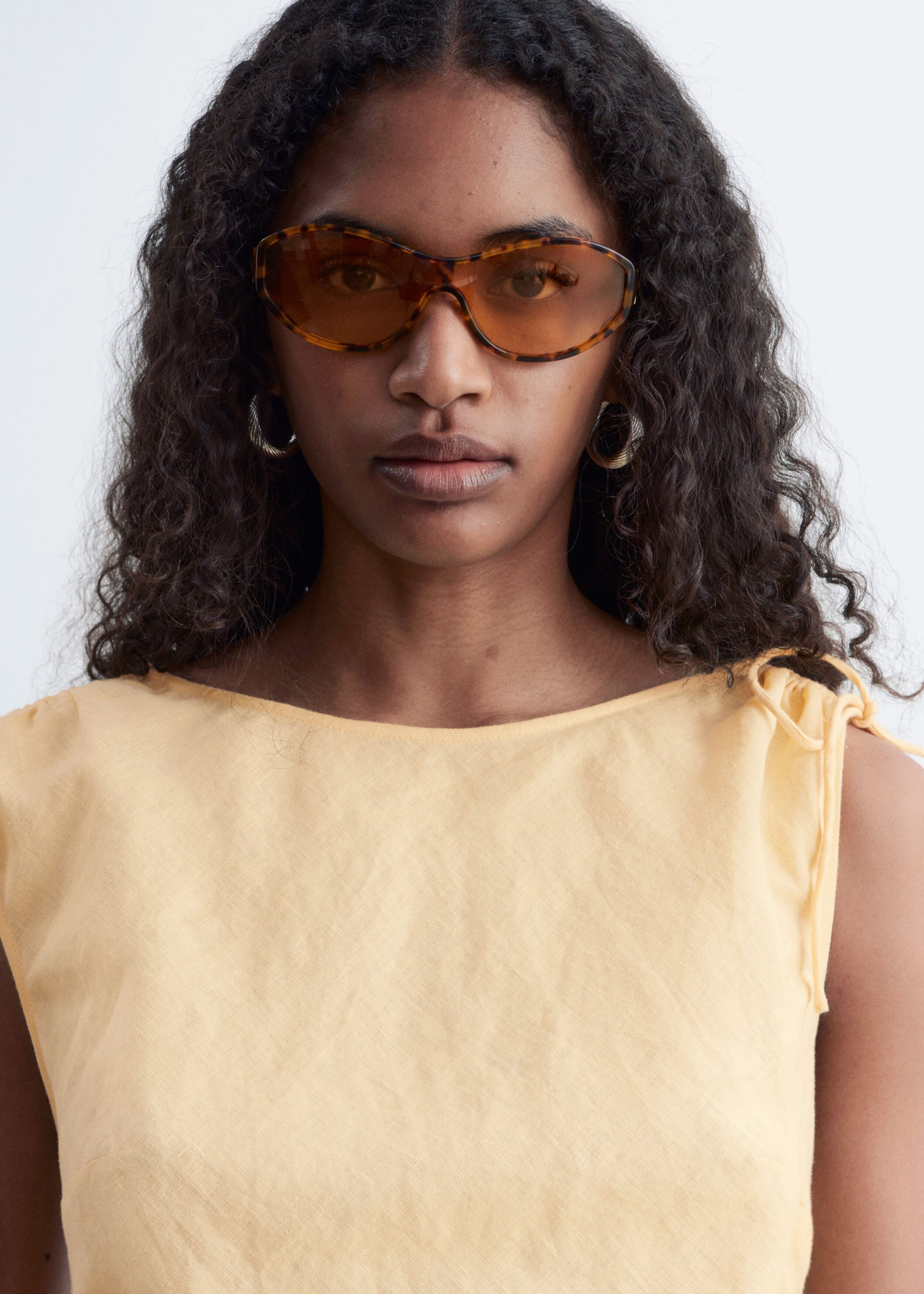 Image of Ausgestelltes Midikleid aus Leinen