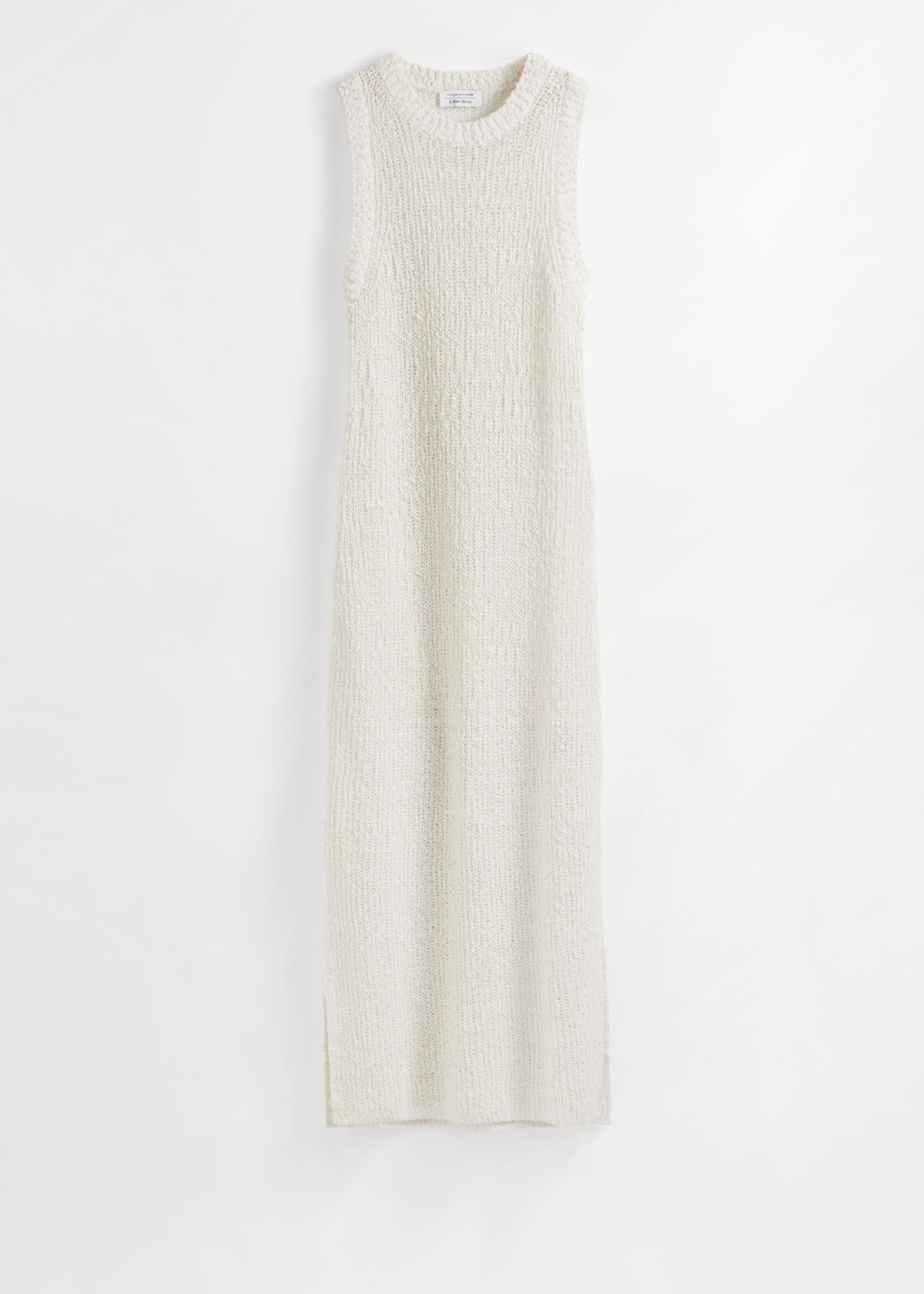 Ver imagen más grande: Vestido midi sin mangas en mezcla de seda - Blanco - MUJER | H&M ES 4