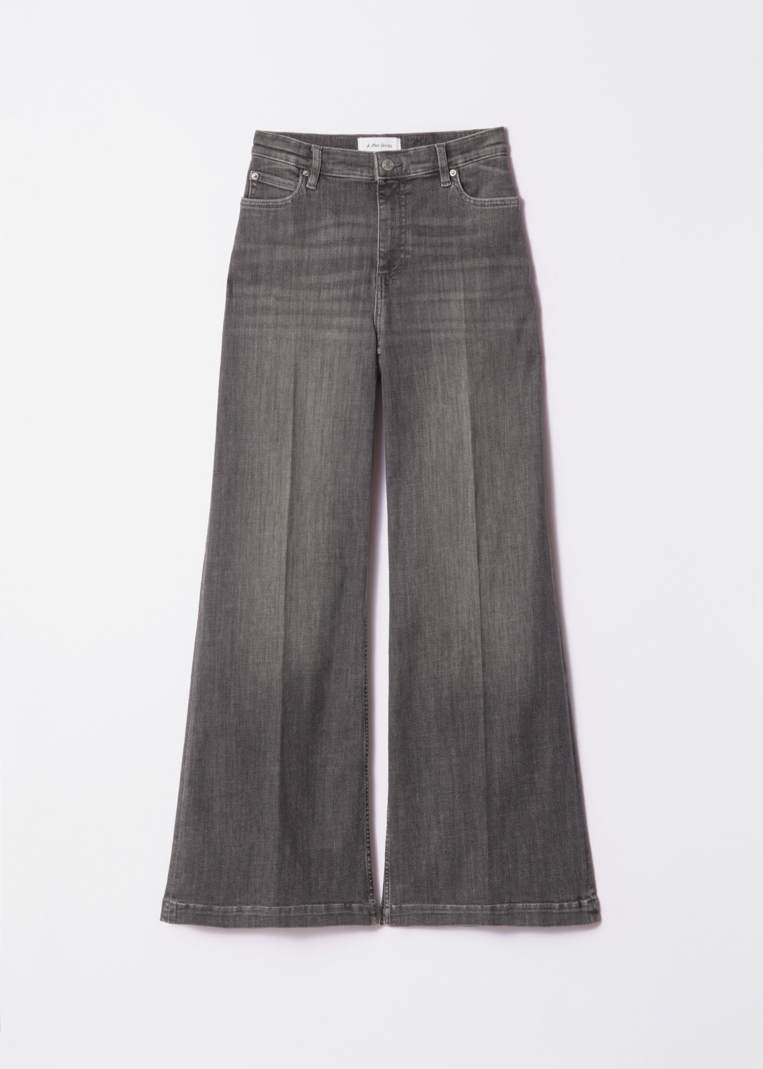 Wide Press-Crease Jeans