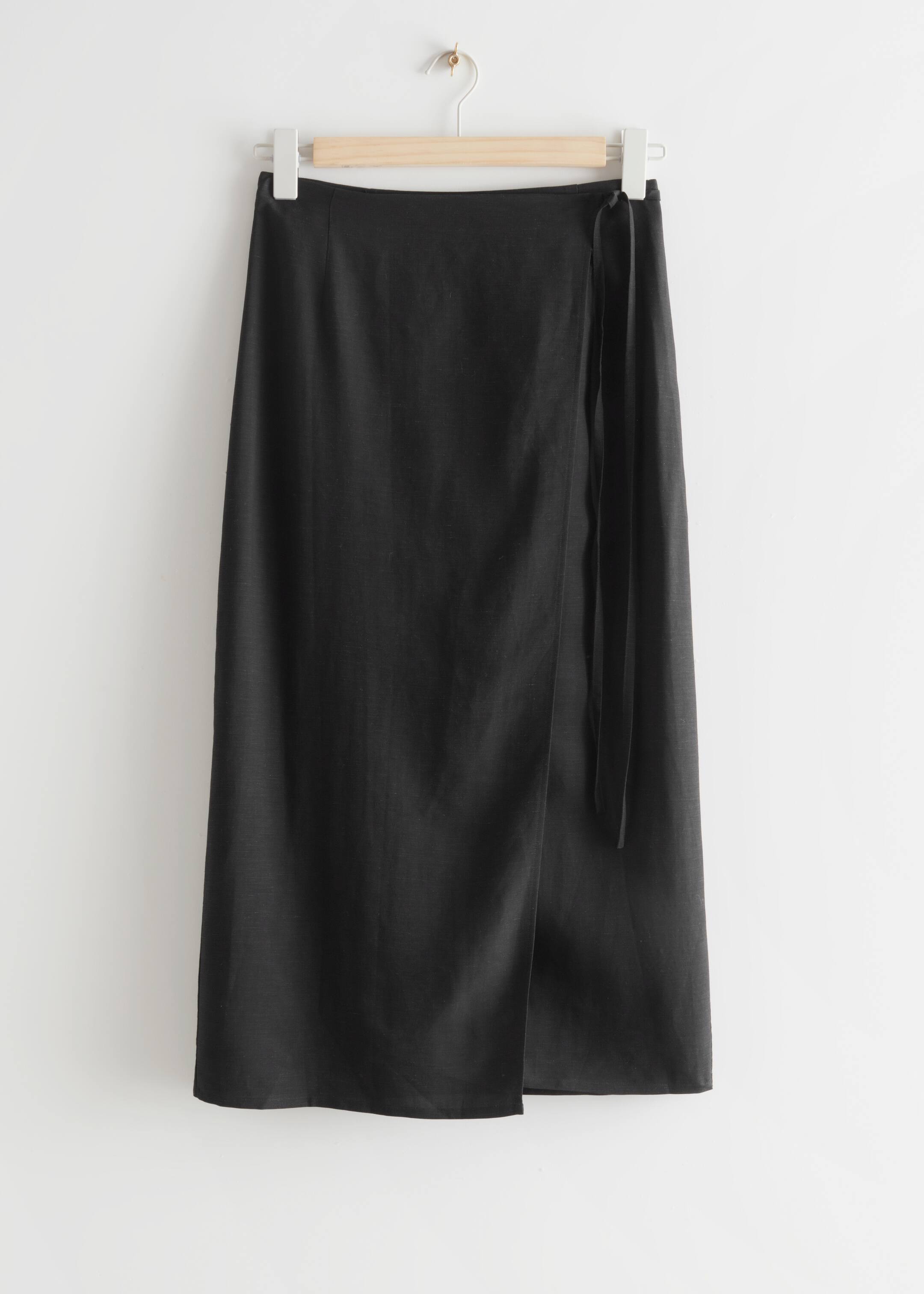 View larger image: Relaxed Midi Wrap Skirt - Black - Ladies | H&M GB 1