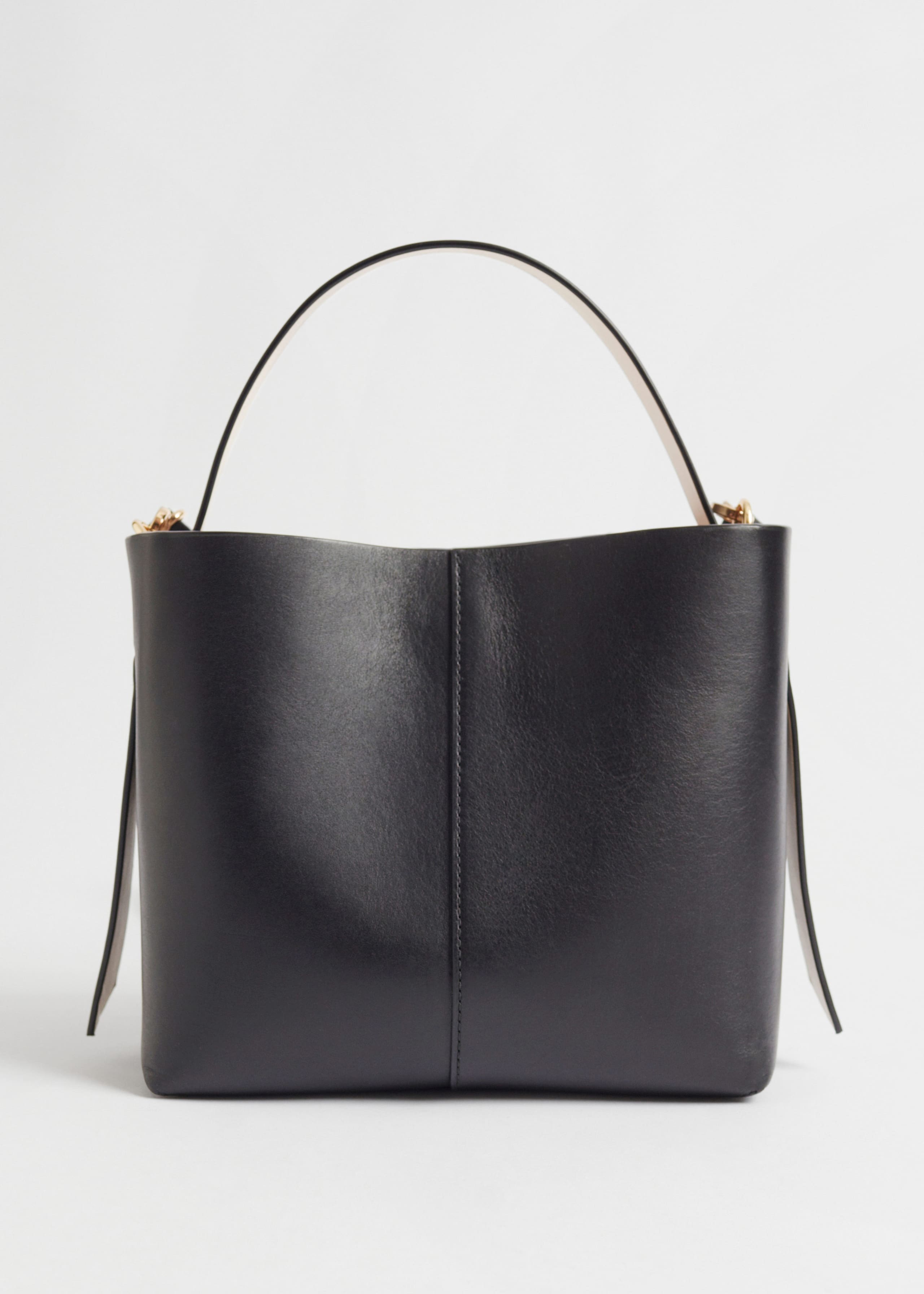 DoubleStrapLeatherBucketBag - Pastel blue - Natura morta