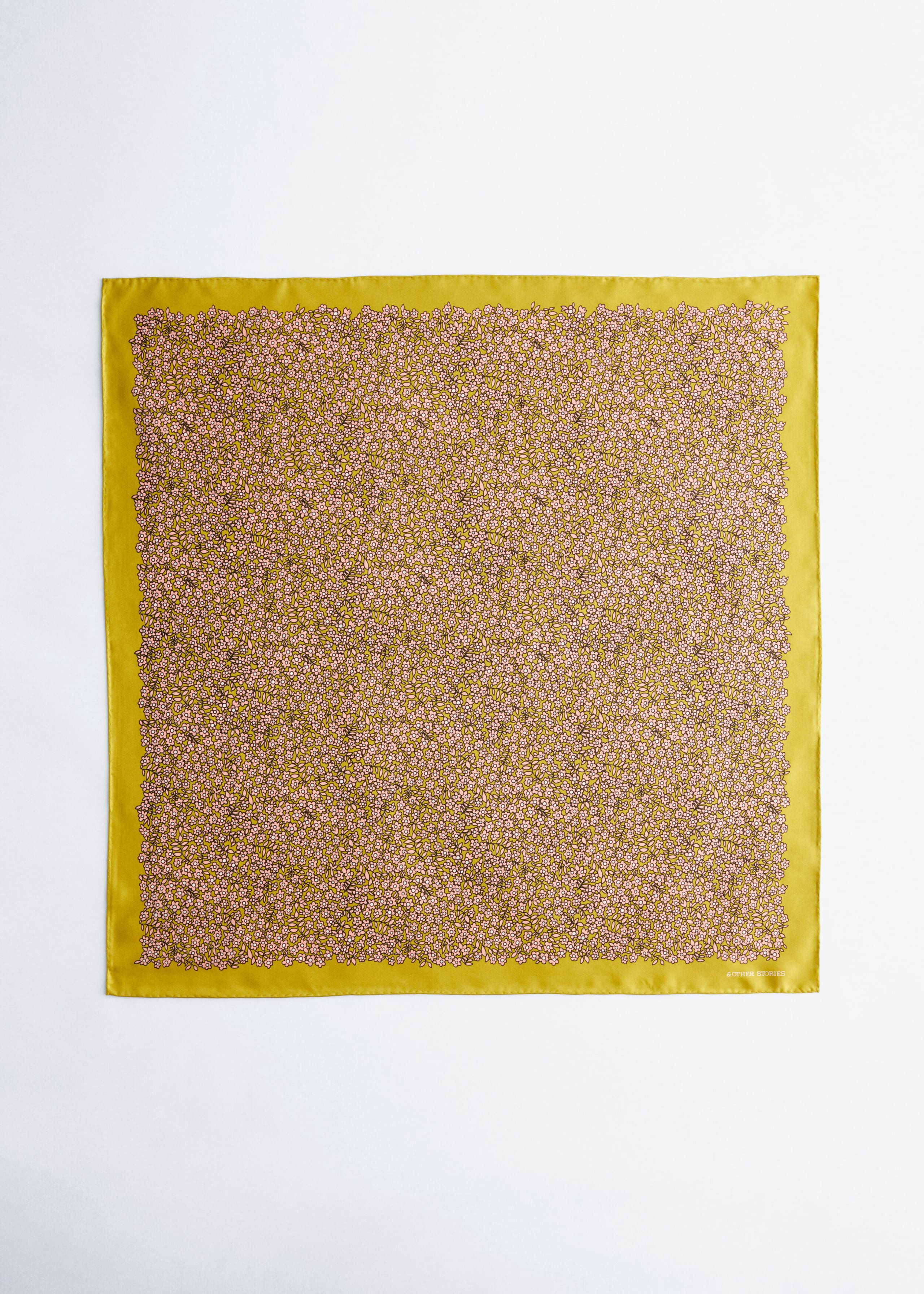 Bedrucktes Seidentuch - Rot/Flieder/Geblümt - Stillleben