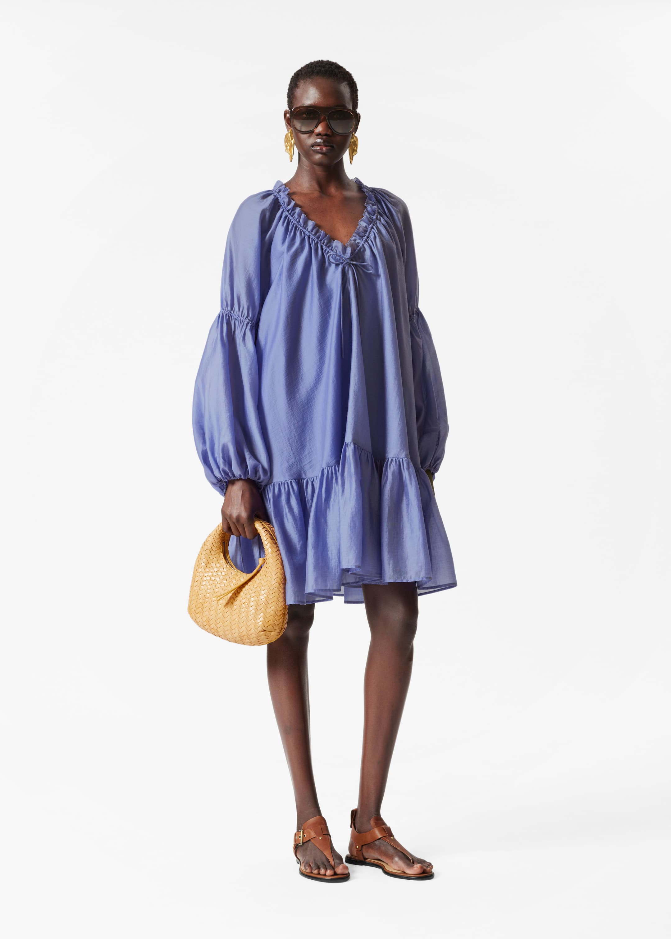 Visualizza immagine più grande: Mini abito con balze - Blu - DONNA | H&M IT 1