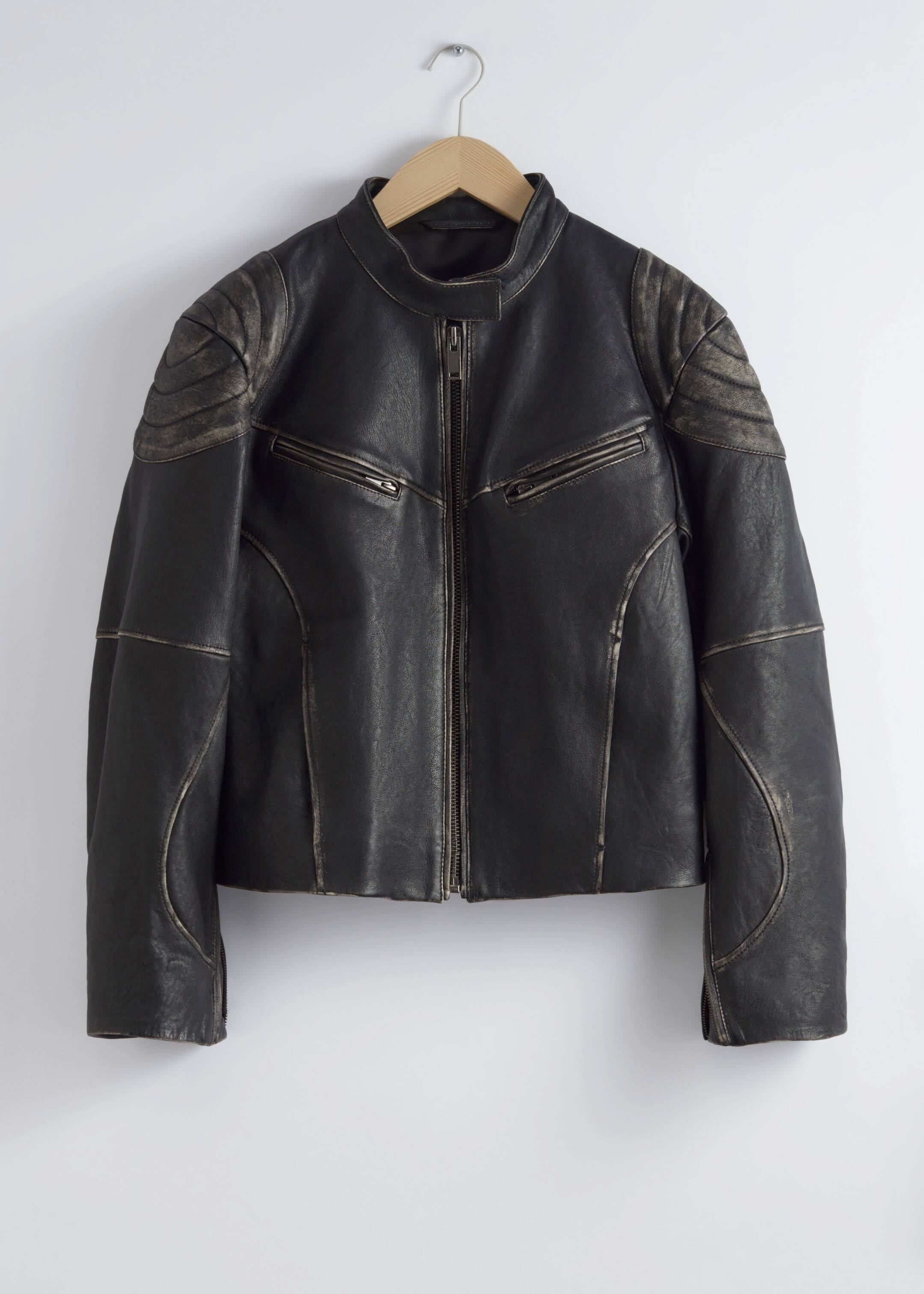 Größeres Bild ansehen: Lederjacke mit Steppnähten - Schwarz - Ladies | H&M DE 1