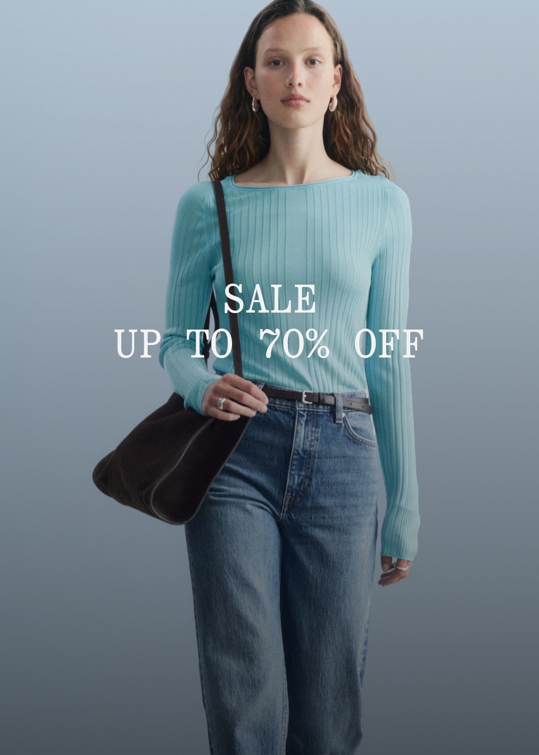 Voluminous Balloon-Sleeve Blouse - Dusty Blue - Blouses | & Other